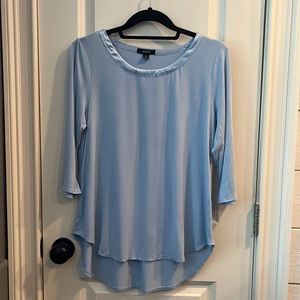 Light blue 3/4 sleeve cotton shirt
